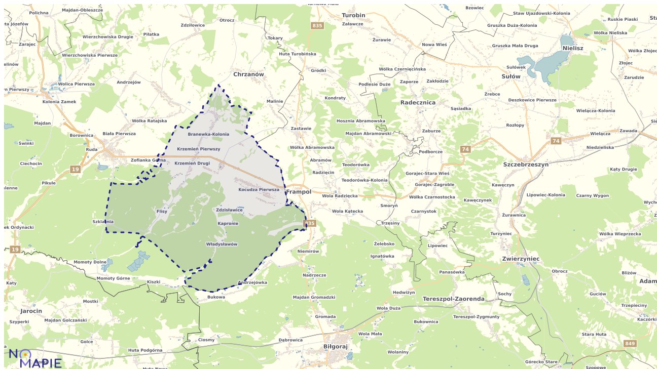 Mapa wyborów do sejmu Dzwola
